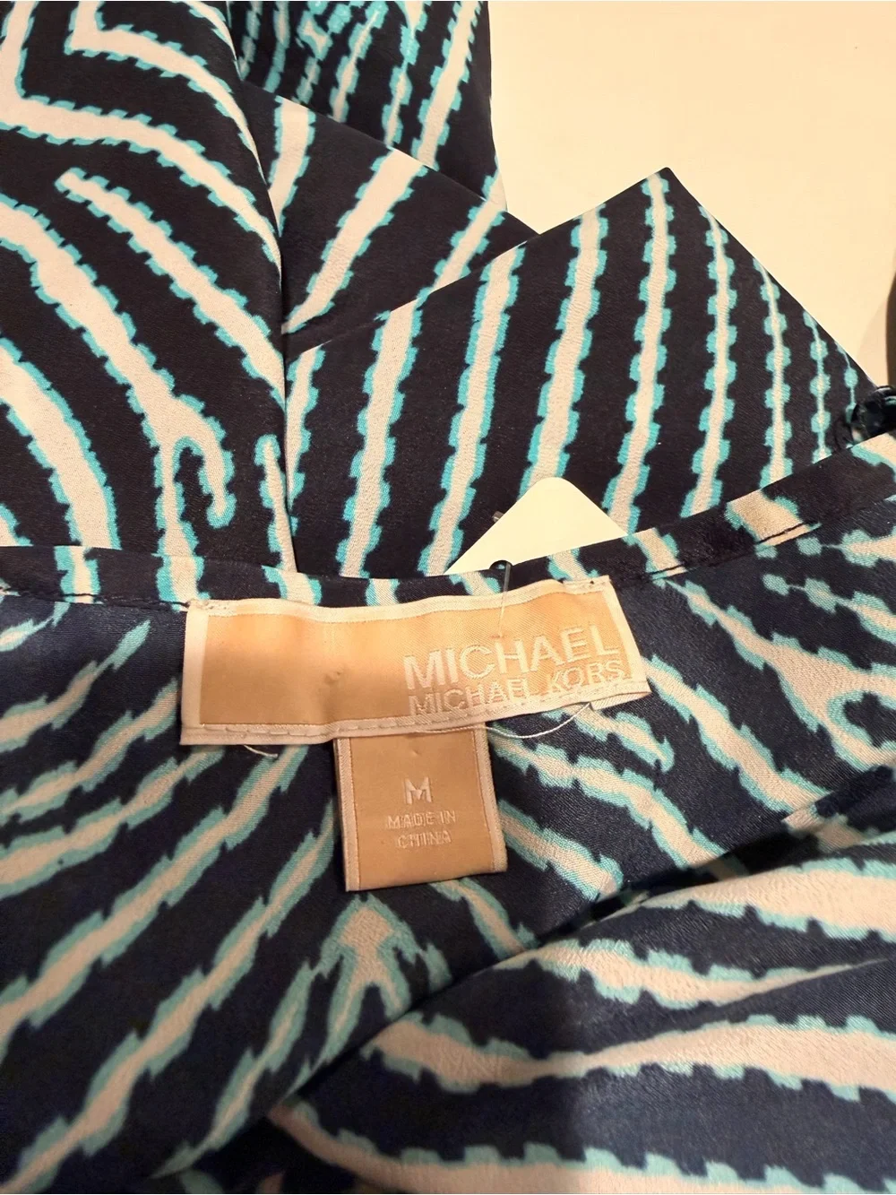 MICHAEL Michael Kors Optical Zebra Print V-Neck Dress